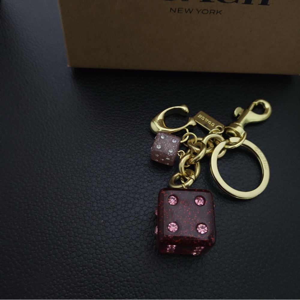 Coach Glitter Dice Keychain Charm - Picture 8 of 9